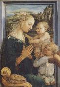 unknow artist The Virgin and Child with Angels oil on canvas